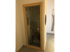 AHŞAP SAUNA VE BUHAR CAM KAPISI